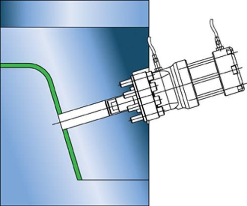 slide movement hydraulic locking core pull cylinder