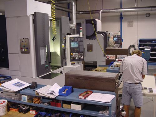 shop floor with machining center