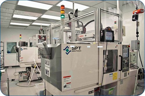 MTD has Sodick Plustech injection molding machines in clean rooms.
