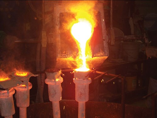 ceramic mold heating in furnace