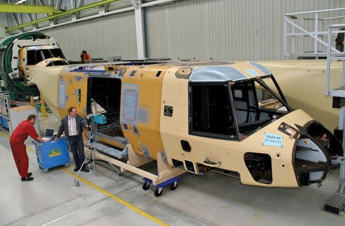 Eurocopter uses SL-Laser Systems laser placement system for assembly. 