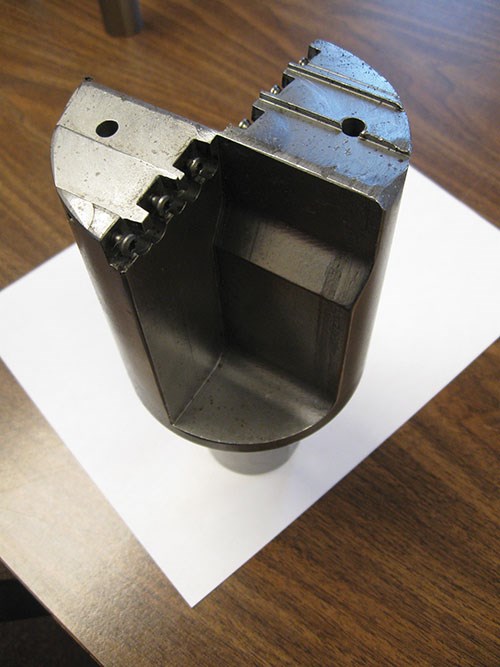 cutter for making a 4-inch-diameter blind hole