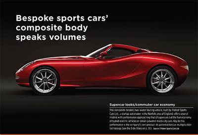 Bespoke sports cars’ composite body speaks volumes