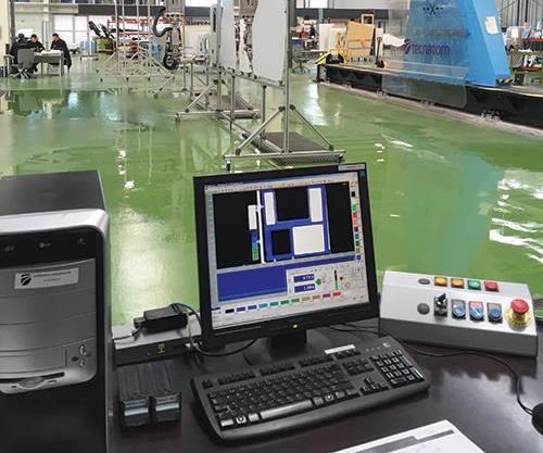 automated C-scan nondestructive testing (NDT) gantry machine