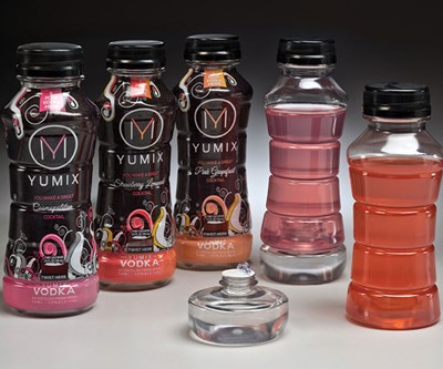 Prize-Winning Mix-It-Yourself Cocktail Package Comprises Two Snap-Fit PET Bottles