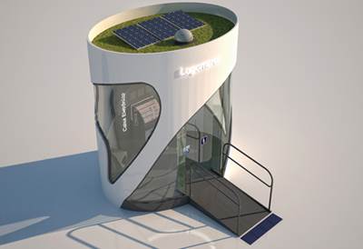 Composite booth: ATM delivers "green" in more ways than one