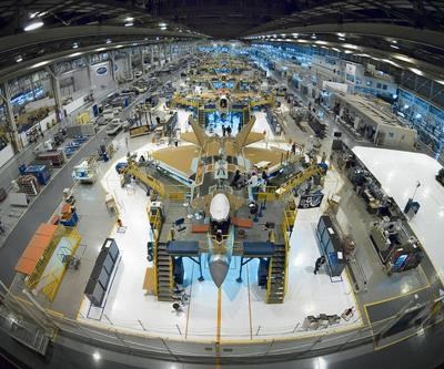F-22 assembly line