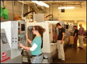 Three of the machine tools in McCann Tech’s CNC machining department