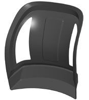 artist's rendering of the finished Genus seat back