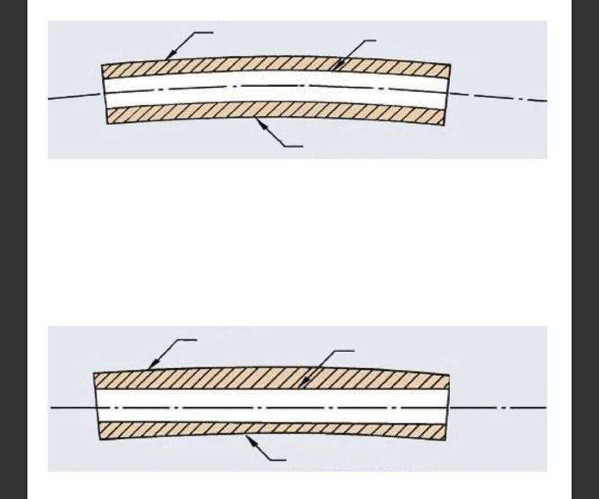 La técnica de centrado del agujero (arriba) en Tube Hollows les permite a los mecánicos ubicar el ID en relación con el OD para dar un tubo de pared uniforme, incluso en barras dobladas.