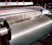 The weaving operation at Ten Cate, where Cetex semipreg is woven and partially impregnated for Stork Fokker.