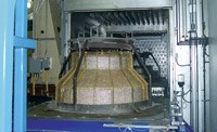 Step 4: The preform enters a heated oven, where the binder is melted and consolidated with the fiber at 149&#176;C/300&#176;F.
