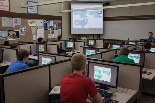 CAD software instruction teaching area