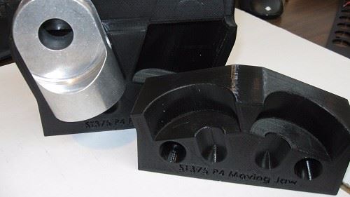3D printer generated custom vise jaws