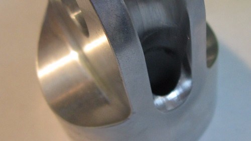 angled holes in a machined part