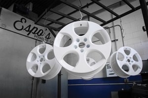 Espo’s Powder Coating in Staten Island focuses on tire rims and accessories.