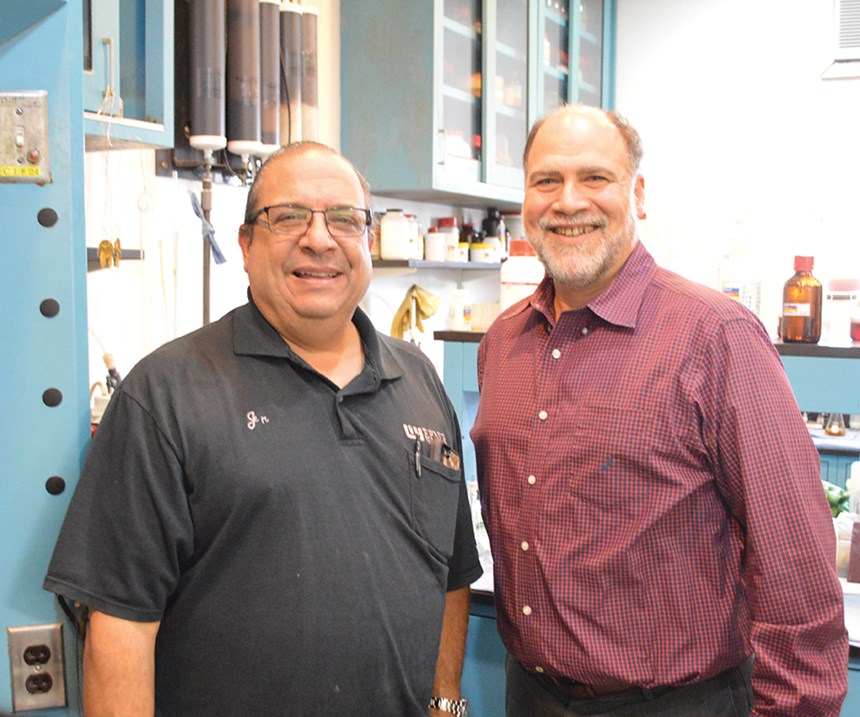 Stephen Candiloro Jr., left, and Paul Brancato are owners of Epner Technology along with Dariusz Gustek and namesake David Epner.