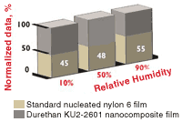 Oxygen barrier of nanocomposite nylon 6 cast film
