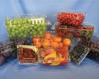Punched produce boxes