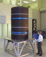 A finished cryogenic tank has exceptionally low porosity and voids, enabling it to effectively contain the low-temperature fuel.