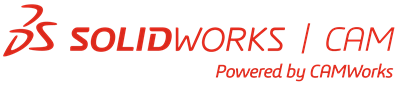 SolidWorks CAM, powered by CAMWorks logo