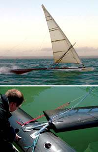 Composite speed sailboat readied to break 50-knot barrier