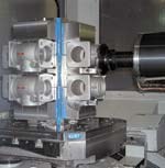 A twin pallet Mazak FH680 four-axis mill