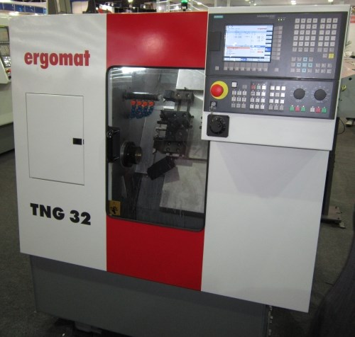 Ergomat’s compact TNG 32 automatic CNC lathe