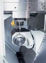Five-axis machining in the high speed mode