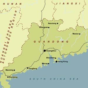 Guandong Province in southeastern China