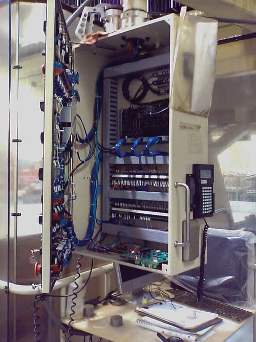 Inside the CNC control panel