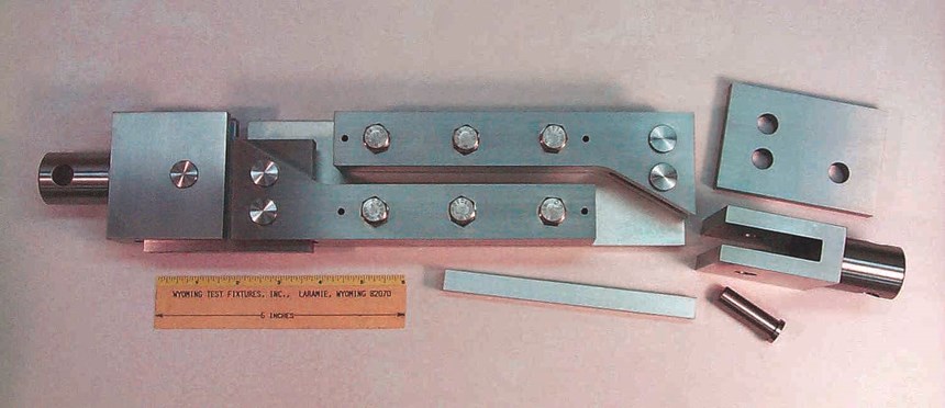 Fig 4 - Two-rail shear test fixture