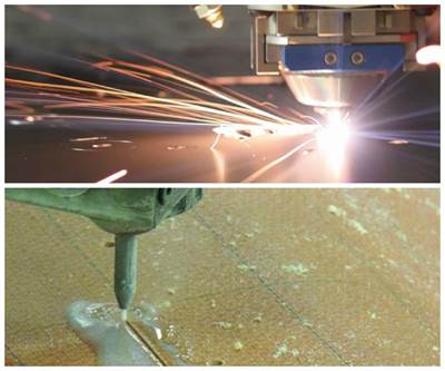 Laser Versus Waterjet for 2D Metalcutting 