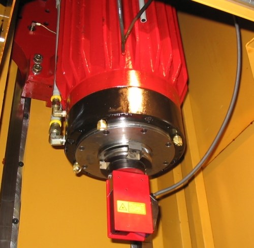 Laser scanner installed in machine spindle