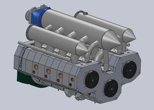 SolidWorks engine design
