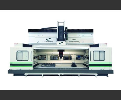 Large Machining Center Has Retractable Roof for Part Loading