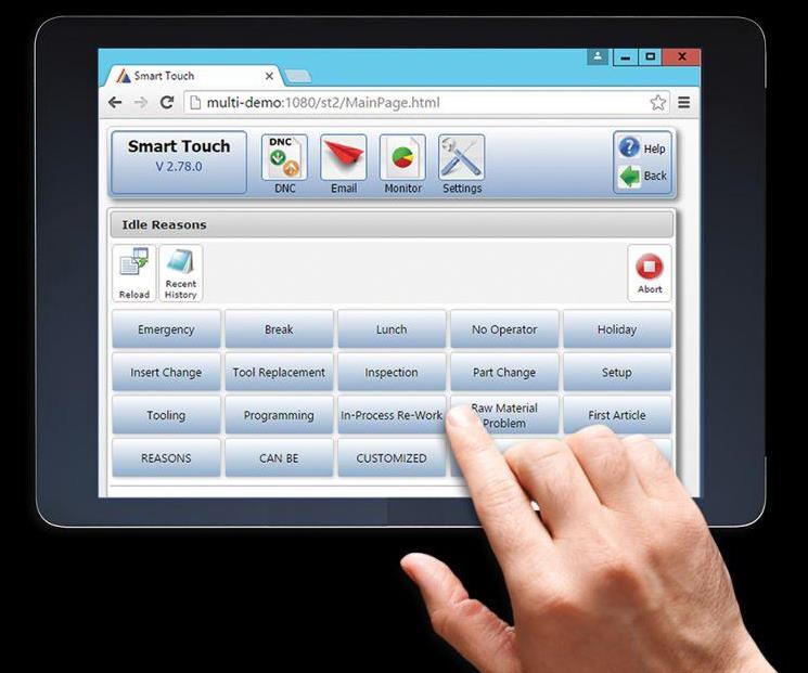 Touchscreen Interface Eases Multi-DNC Control, Machine Monitoring