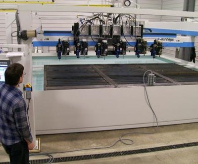 Gantry System Supports 12 Waterjet Cutting Heads for High Throughput