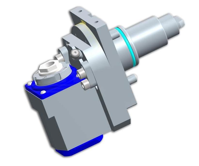 Live Tooling Head Enables Angled Milling, Gear Skiving