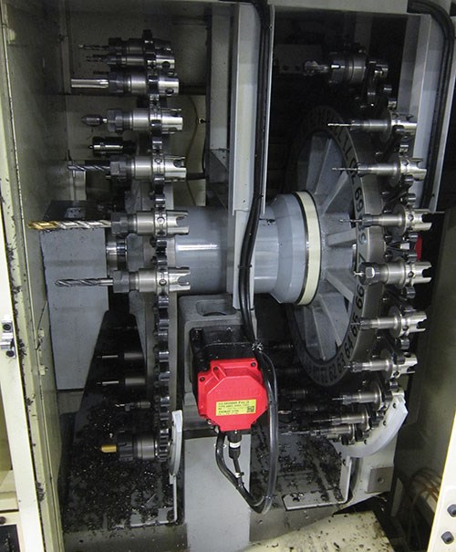 TMU1 machine has an ATC for its B-axis spindle with 60 tool stations