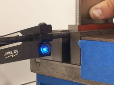 Lighted Work Stop Ensures Proper Workpiece Placement