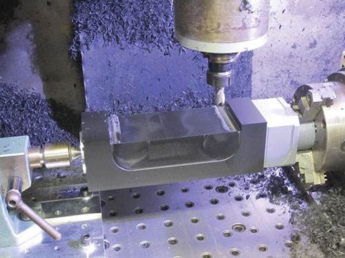 high speed machining on a four-axis machining center