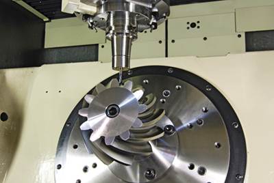 Cutting Spiral Bevel Gears On A Five-Axis Machining Center