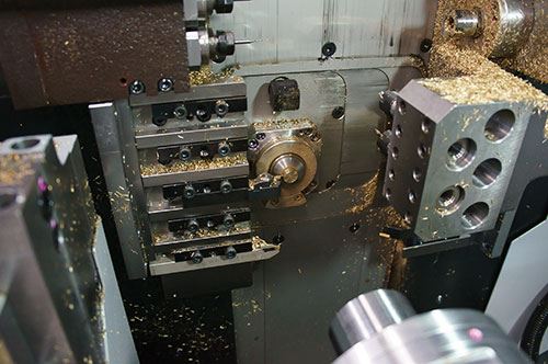 Swiss-style lathe with a subspindle