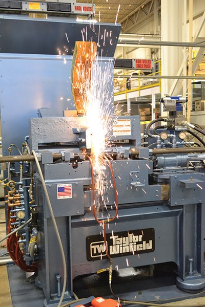 Controlled Welding  Process Joins Metal  in a Flash