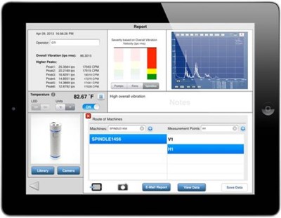 Vibration Analyzer Integrates with Bluetooth Temperature Sensor