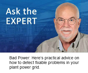 How to detect problems in a manufacturing plant's power grid.