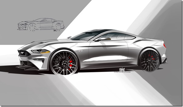 2018 Ford Mustang design sketch