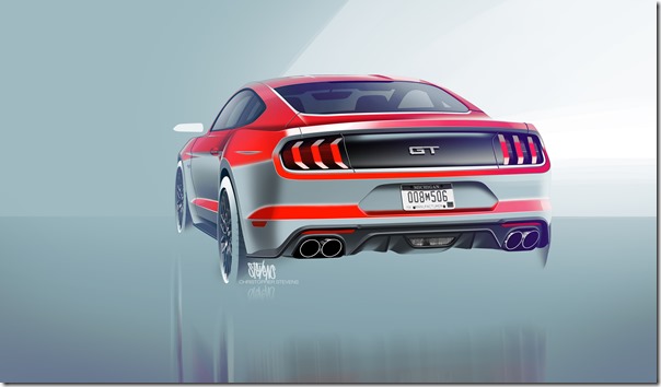 2018 Ford Mustang design sketch
