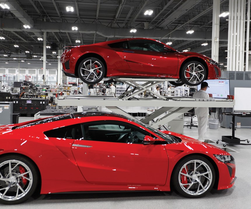 Honda builds ecoat system for Acura NSX Performance Manufacturing Center.